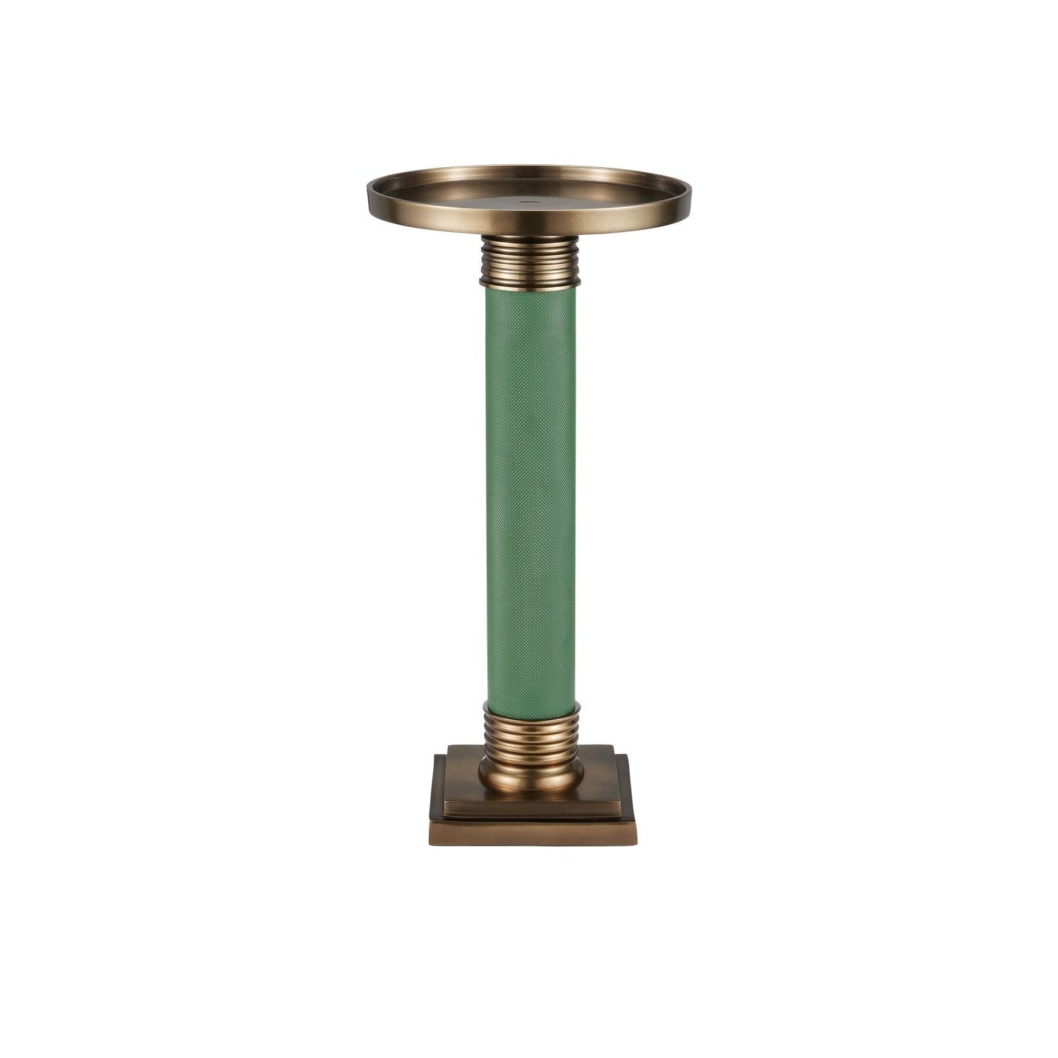 Currey and Company - 4000-0209 - Accent Table - Gavin Green Accent Table - Green / Antique Brass
