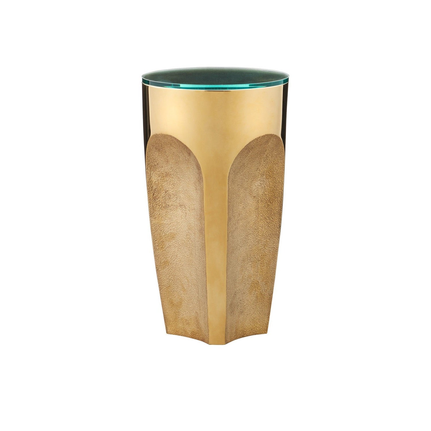 Currey and Company - 4000-0215 - Drinks Table - Lemy Collection - Polished Brass / Clear