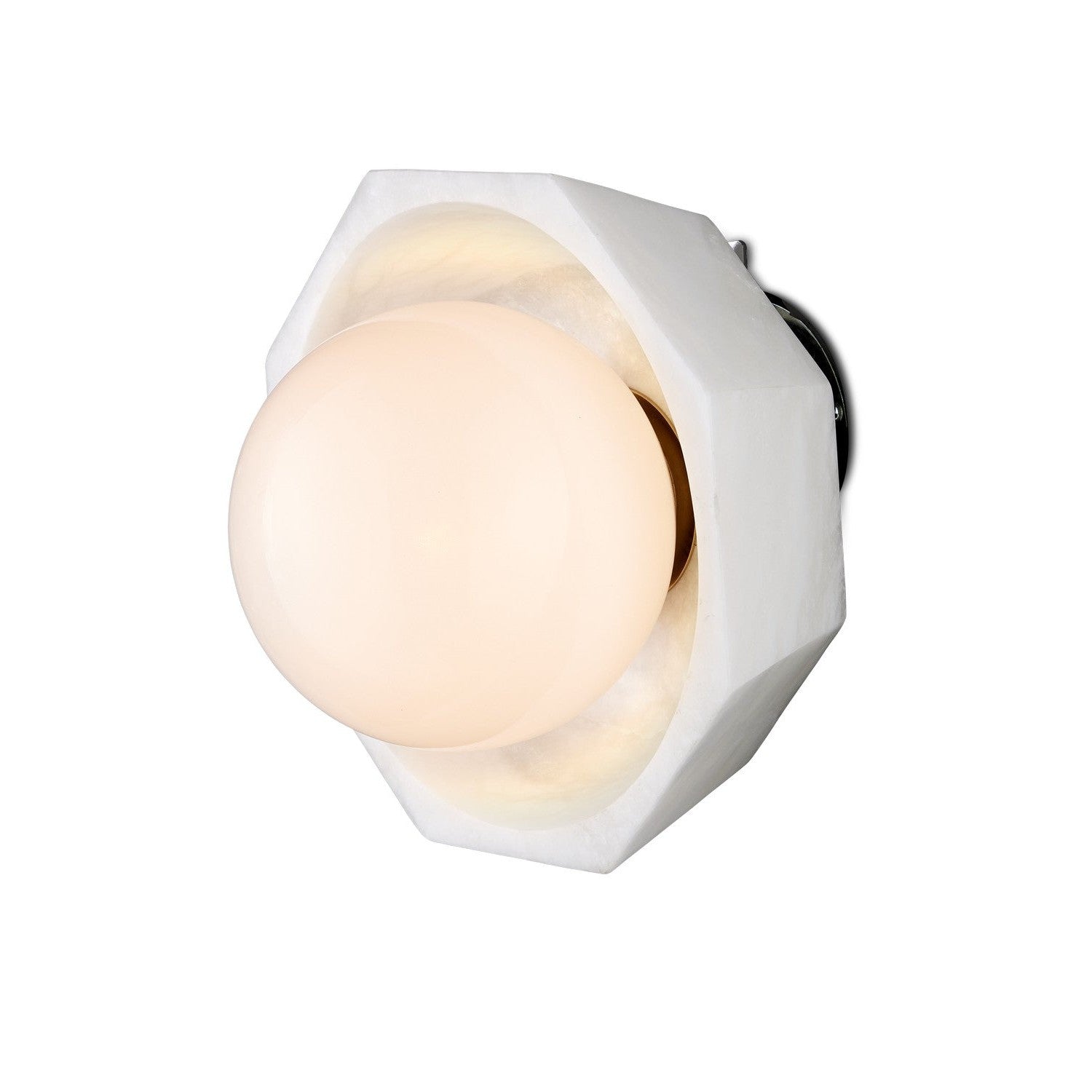 Currey and Company - 5000-0269 - One Light Wall Sconce - Waystone Collection - Natural / White