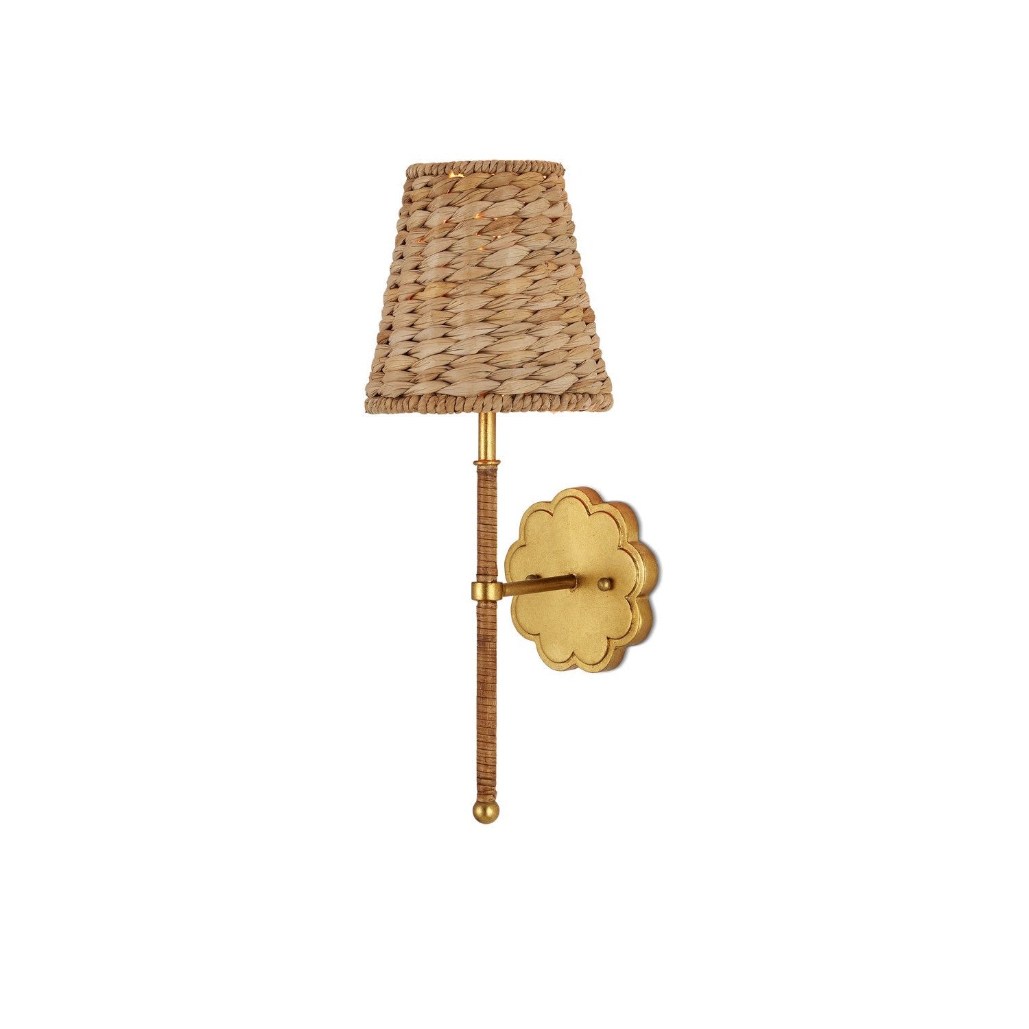 Currey and Company - 5000-0272 - LED Wall Sconce - Savoie Collection - Contemporary Gold Leaf / Natural