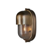 Currey and Company - 5500-0049 - One Light Outdoor Wall Sconce - Maritime Collection - Antique Brass / Clear