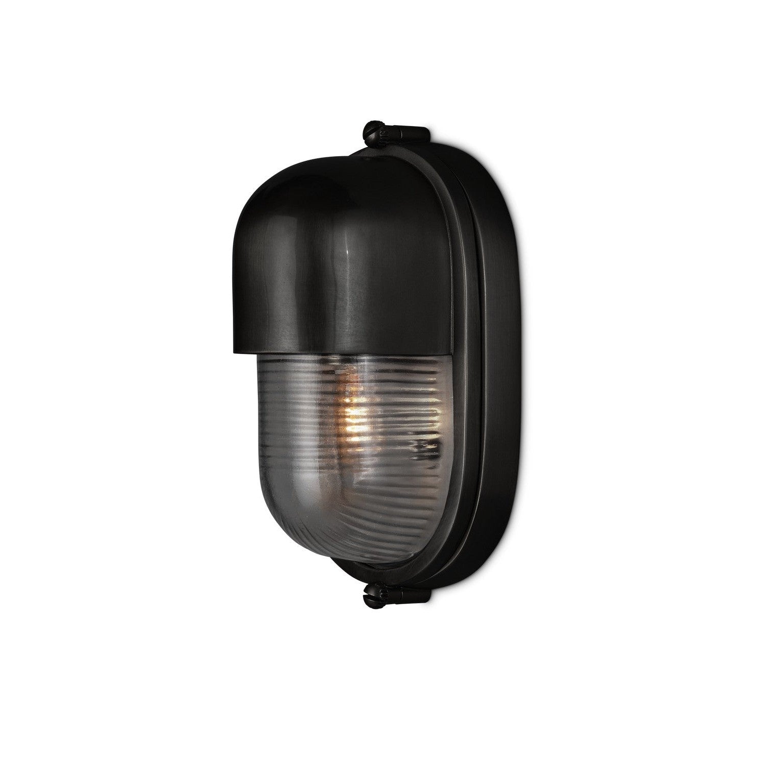 Currey and Company - 5500-0050 - One Light Outdoor Wall Sconce - Maritime Collection - Matte Black / Clear