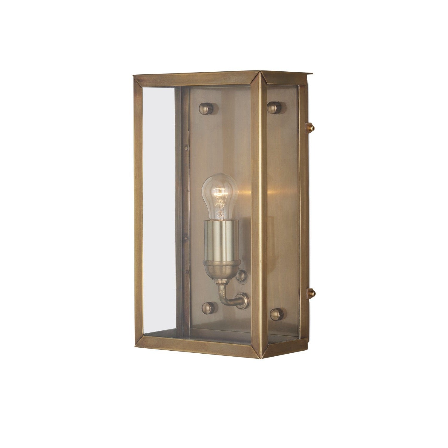 Currey and Company - 5500-0052 - One Light Outdoor Wall Sconce - Royster Collection - Antique Brass / Clear