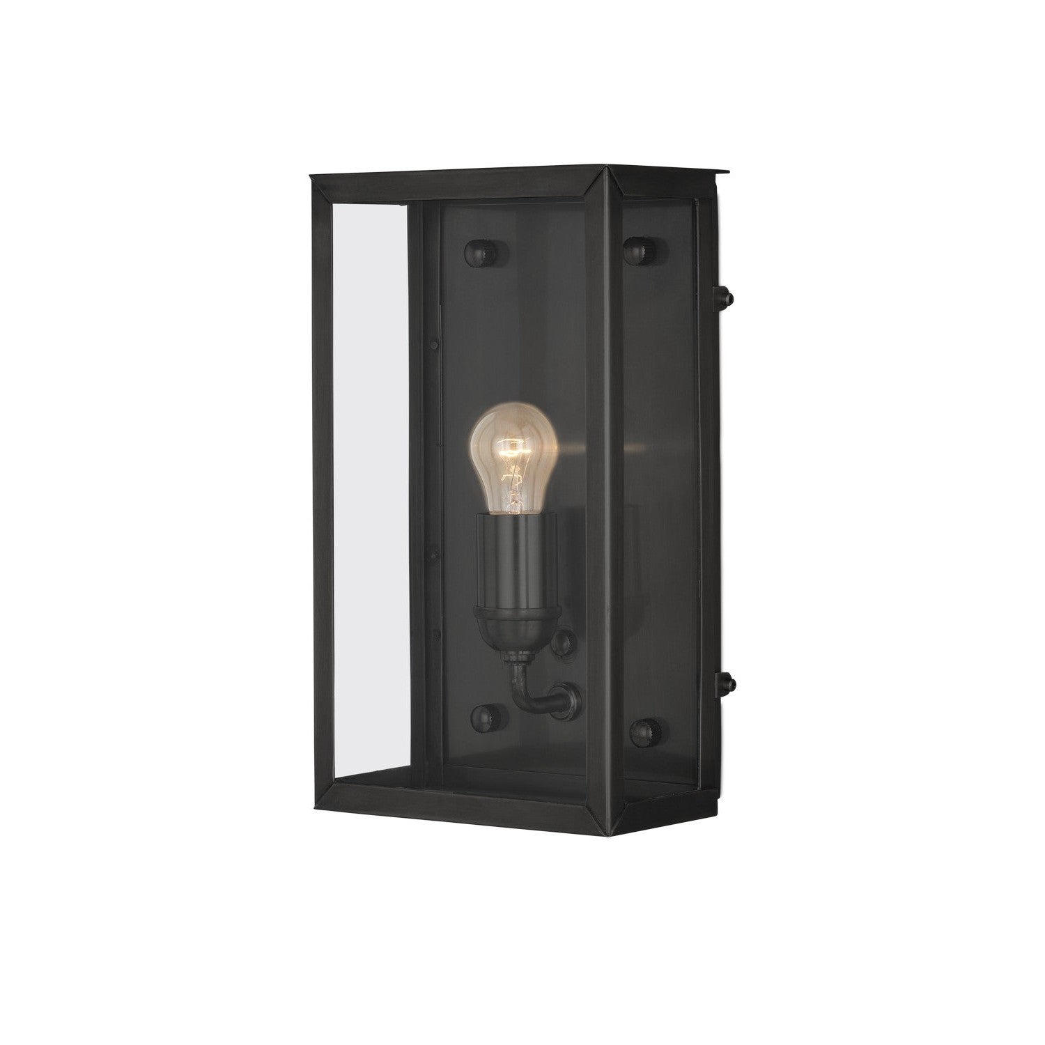 Currey and Company - 5500-0053 - One Light Outdoor Wall Sconce - Royster Collection - Matte Black / Clear