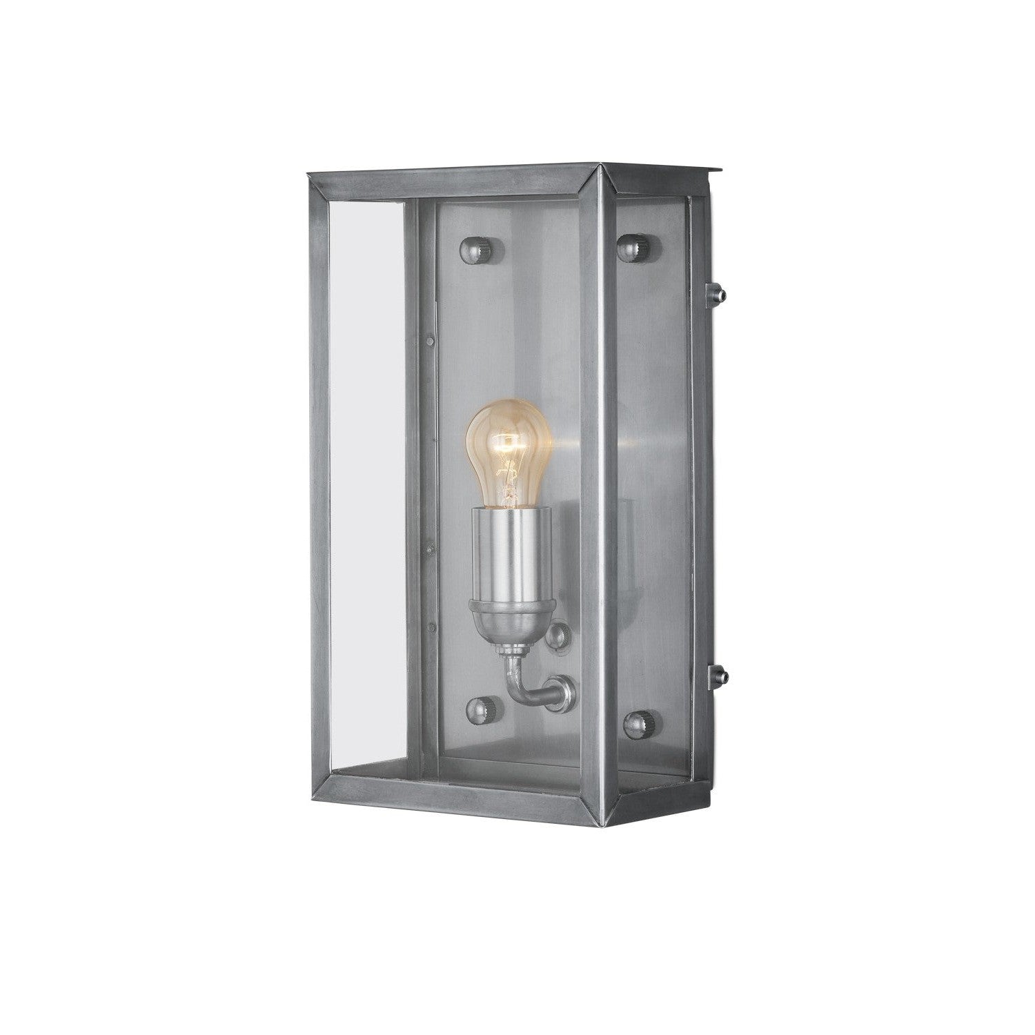 Currey and Company - 5500-0054 - One Light Outdoor Wall Sconce - Royster Collection - Antique Silver / Clear