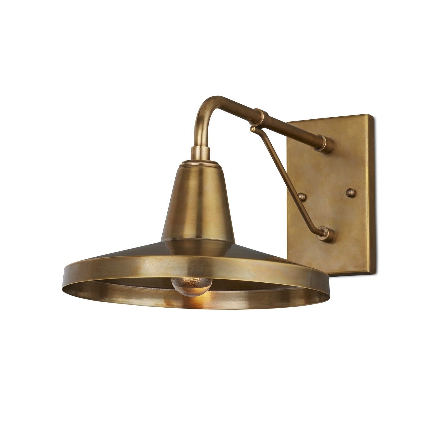 Currey and Company - 5500-0055 - One Light Outdoor Wall Sconce - Mariner Collection - Antique Brass