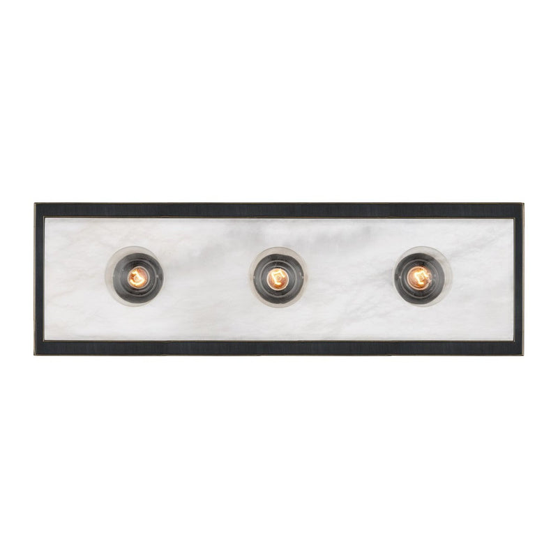 Currey and Company - 5800-0053 - Three Light Wall Sconce - Berdine Collection - Natural / Oil Rubbed Bronze