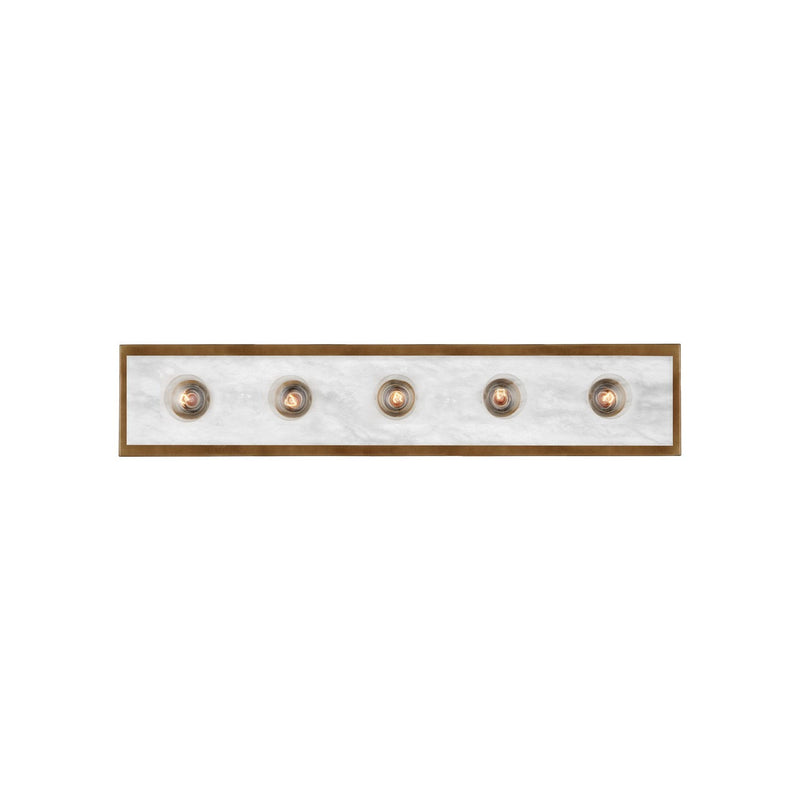 Currey and Company - 5800-0055 - Five Light Wall Sconce - Berdine Collection - Natural / Antique Brass