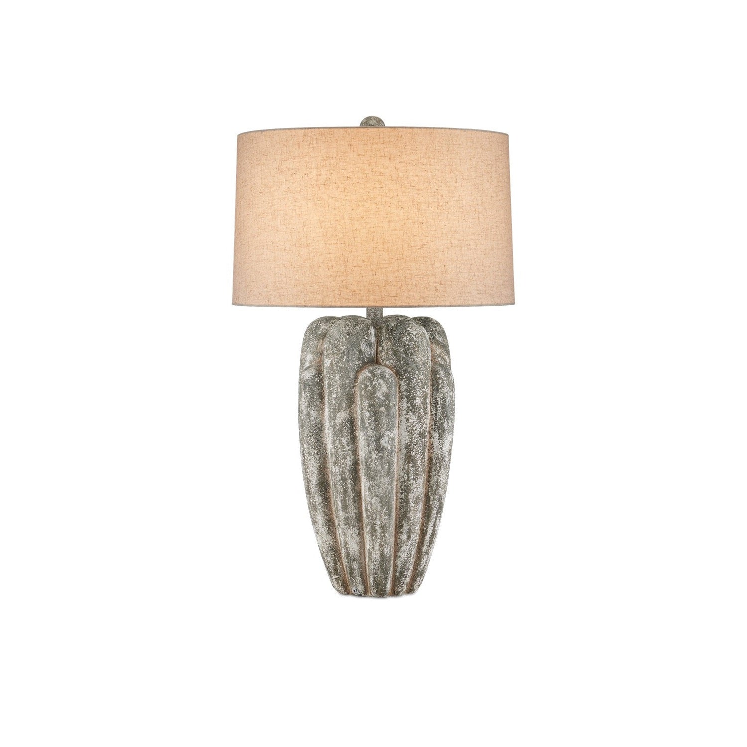 Currey and Company - 6000-0969 - One Light Table Lamp - Buttress Table Lamp - Dark Gray / White Texture