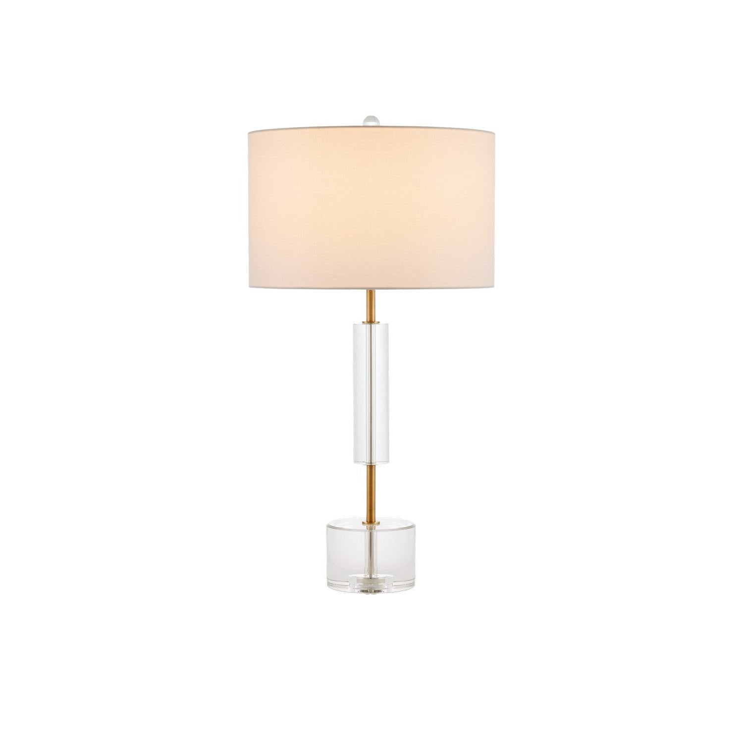 Currey and Company - 6000-0971 - One Light Table Lamp - Deville Table Lamp - Clear / Antique Brass