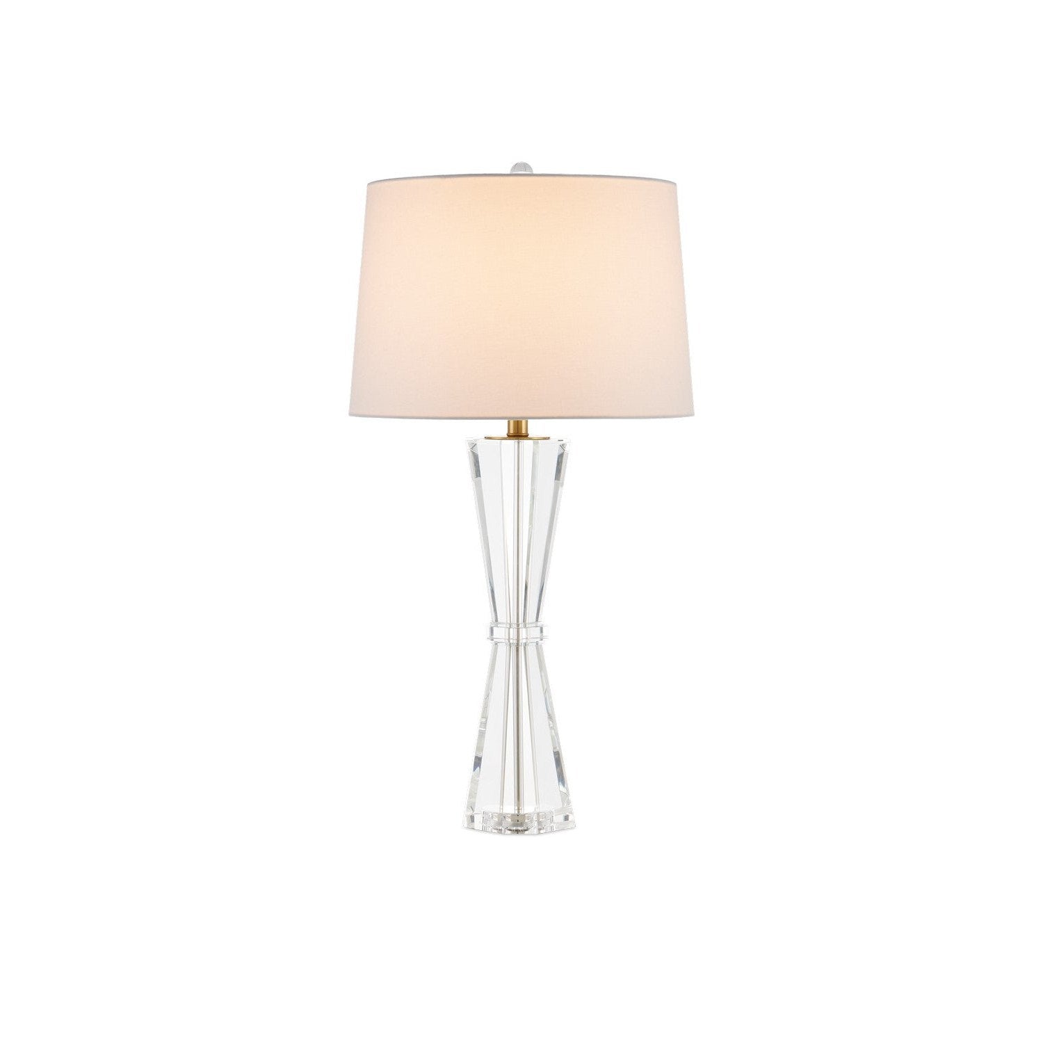 Currey and Company - 6000-0972 - One Light Table Lamp - Duveen Table Lamp - Clear / Polished Brass