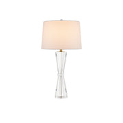 Currey and Company - 6000-0972 - One Light Table Lamp - Duveen Table Lamp - Clear / Polished Brass