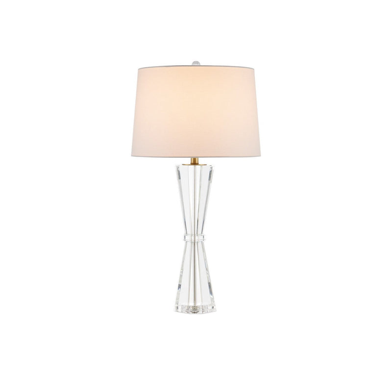 Currey and Company - 6000-0972 - One Light Table Lamp - Duveen Table Lamp - Clear / Polished Brass