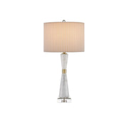 Currey and Company - 6000-0973 - One Light Table Lamp - Edelmar Collection - White / Clear / Natural Brass