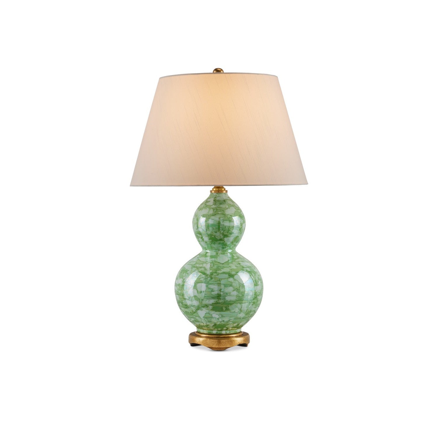 Currey and Company - 6000-0975 - One Light Table Lamp - Eau de Nil Table Lamp - Green / Textured Antique Gold Leaf