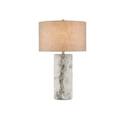 Currey and Company - 6000-0979 - One Light Table Lamp - Faux Birch Collection - Birch White / Gray