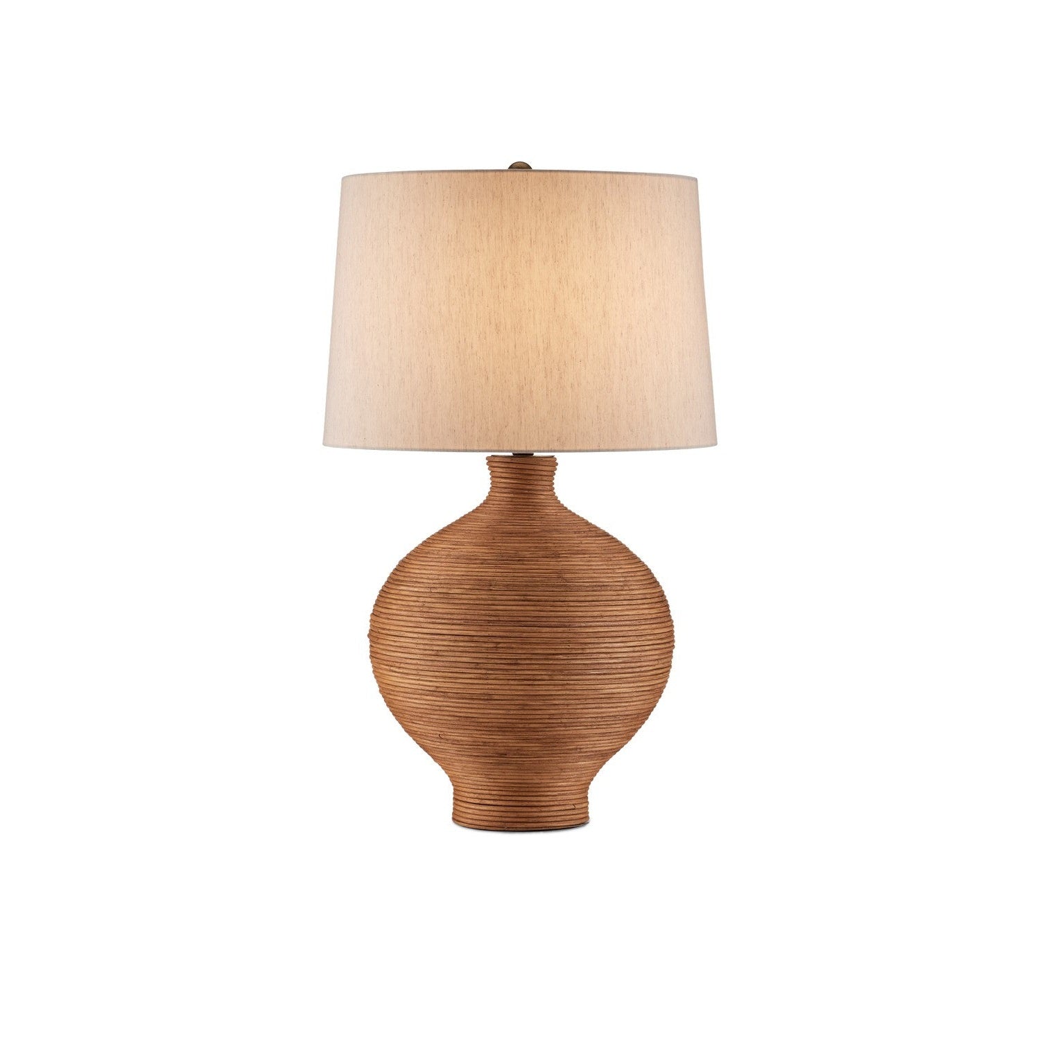 Currey and Company - 6000-0980 - One Light Table Lamp - Susel Table Lamp - Natural / Antique Brass