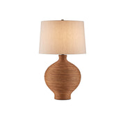 Currey and Company - 6000-0980 - One Light Table Lamp - Susel Table Lamp - Natural / Antique Brass