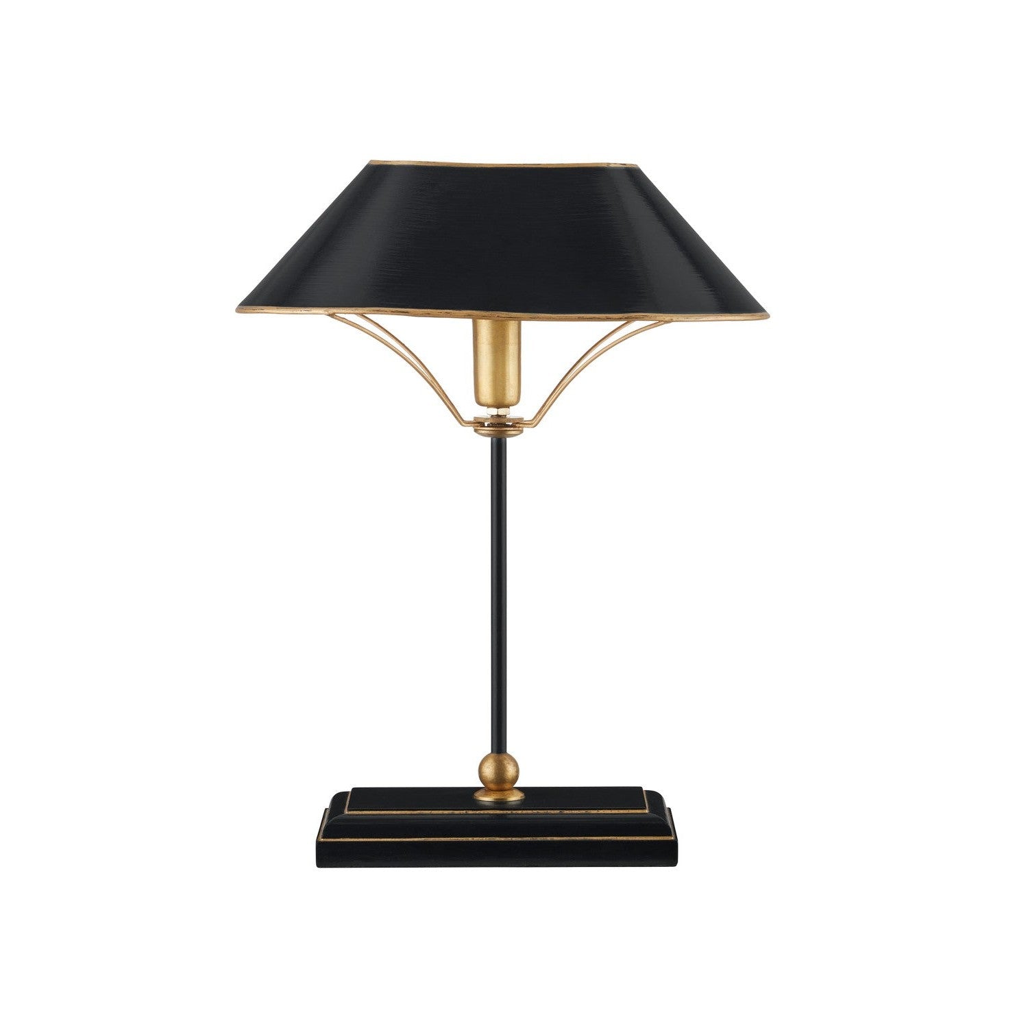 Currey and Company - 6000-0982 - One Light Table Lamp - Daphne Collection - Black / Antique Gold