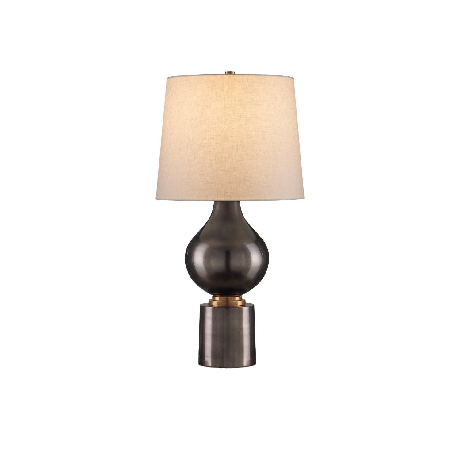 Currey and Company - 6000-0984 - One Light Table Lamp - Tamerlane Table Lamp - Black Nickel / Vintage Brass