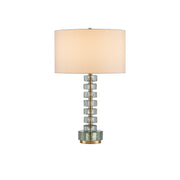 Currey and Company - 6000-0985 - One Light Table Lamp - Mystras Table Lamp - Clear / Antique Brass