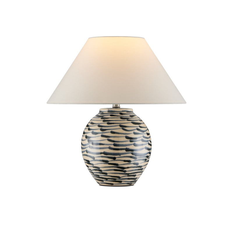 Currey and Company - 6000-1003 - One Light Table Lamp - Minnows Blue Table Lamp - Navy Blue / Beige