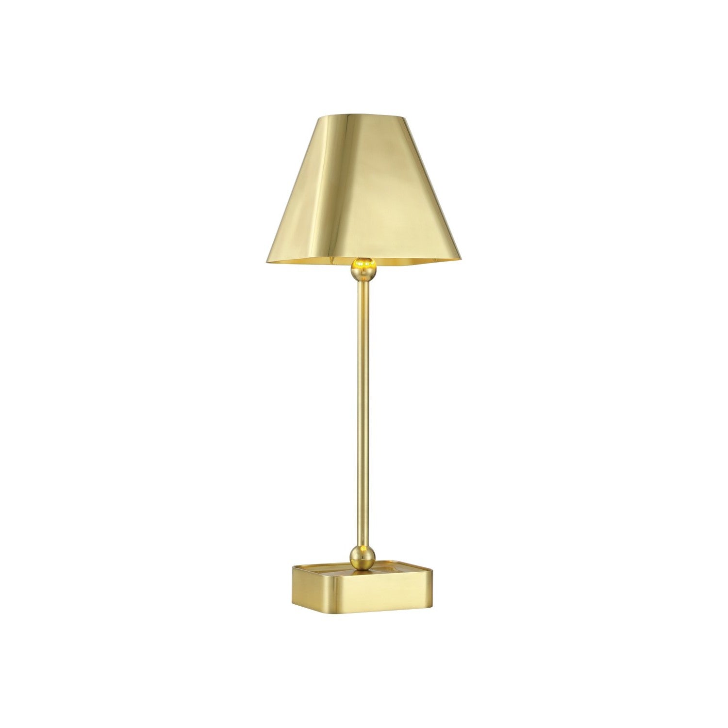 Currey and Company - 6700-0004 - One Light Table Lamp - Gadabout Brass Cordless Table Lamp - Polished Brass