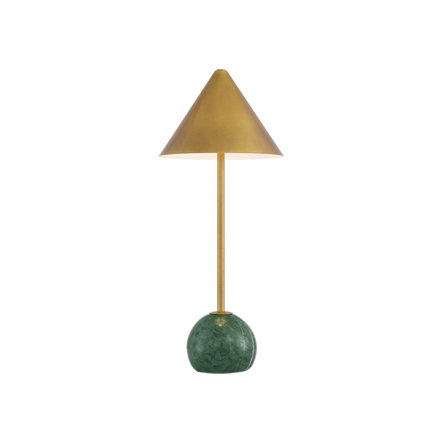 Currey and Company - 6700-0009 - LED Table Lamp - Journey Green & Brass Cordless Table Lamp - Antique Brass / Green