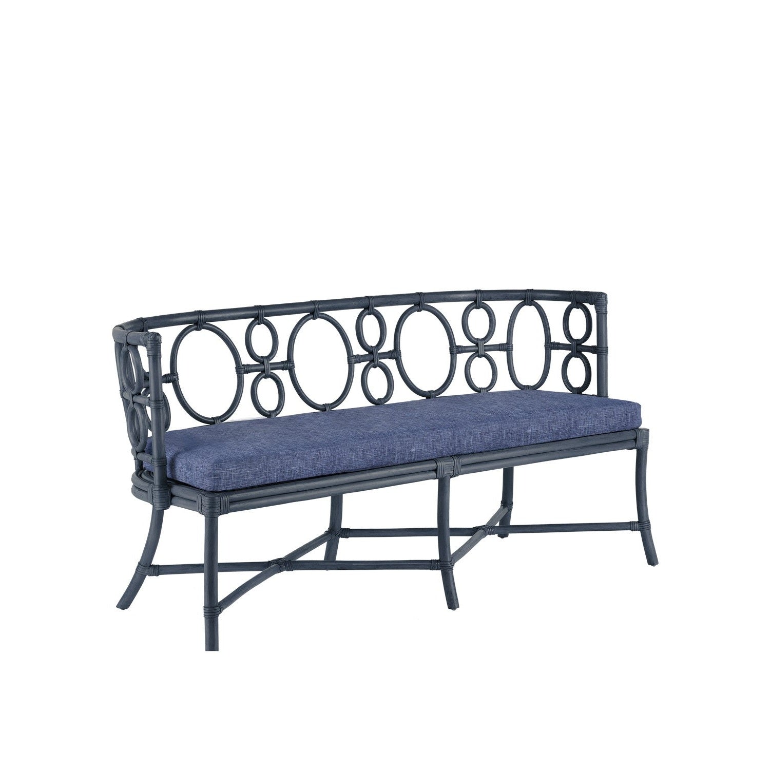 Currey and Company - 7000-0812 - Bench - Tegal Collection - Vintage Navy / Finn Indigo
