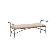 Currey and Company - 7000-0932 - Bench - Mabel Collection - Antique Black / Polished Brass