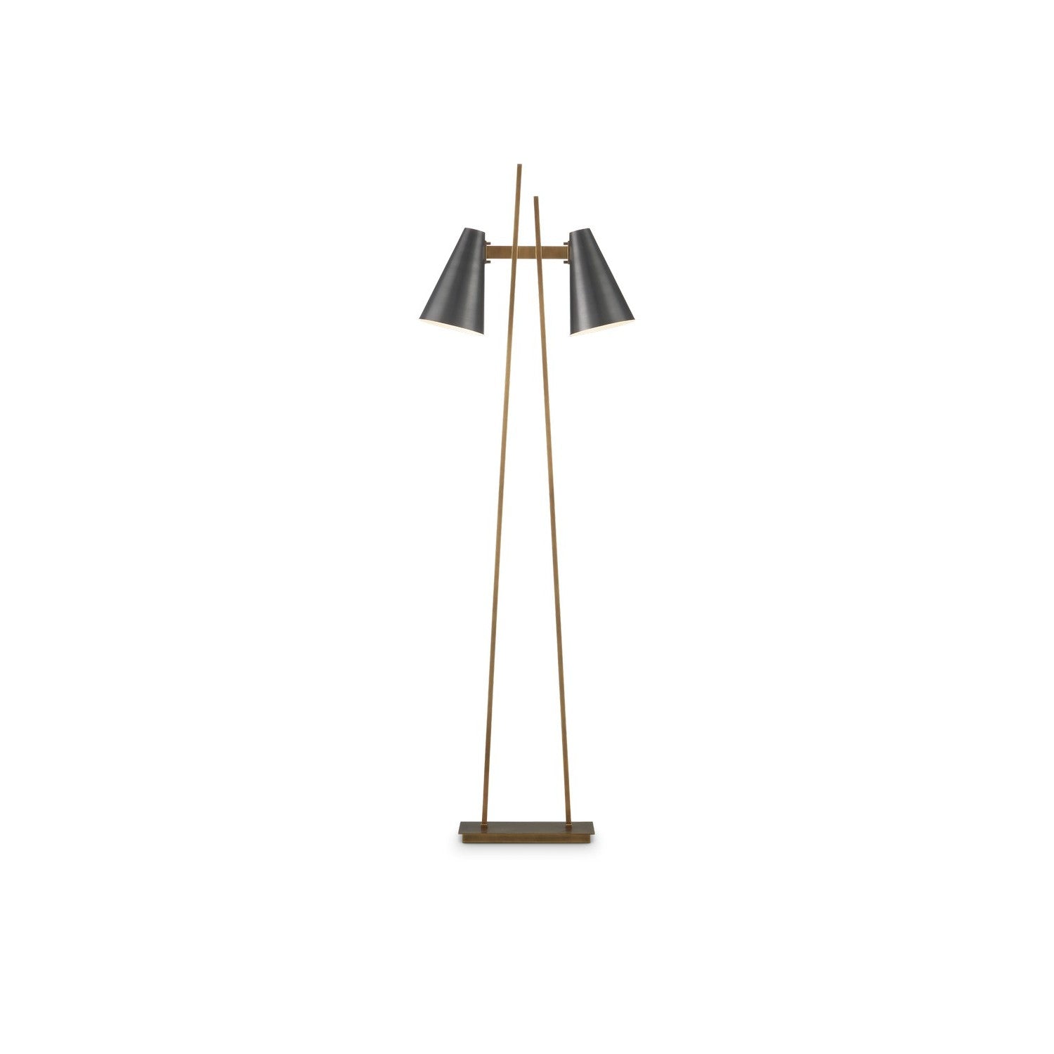 Currey and Company - 8000-0163 - LED Floor Lamp - Duet Floor Lamp - Oil Rubbed Bronze / Antique Brass