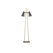 Currey and Company - 8000-0163 - LED Floor Lamp - Duet Floor Lamp - Oil Rubbed Bronze / Antique Brass