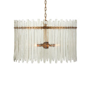 Currey and Company - 9000-1234 - Six Light Chandelier - Electra Collection - Clear / Antique Brass