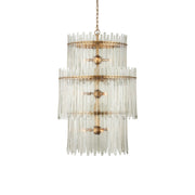 Currey and Company - 9000-1235 - Nine Light Chandelier - Electra Collection - Clear / Antique Brass