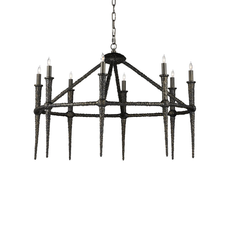Currey and Company - 9000-1236 - Eight Light Chandelier - Blackthorn Collection - Aged Bronze