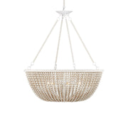 Currey and Company - 9000-1240 - Six Light Chandelier - Wychwood Chandelier - Sugar White / Sandstone / White
