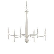 Currey and Company - 9000-1241 - Six Light Chandelier - Donnybrook Chandelier - Snow White / White