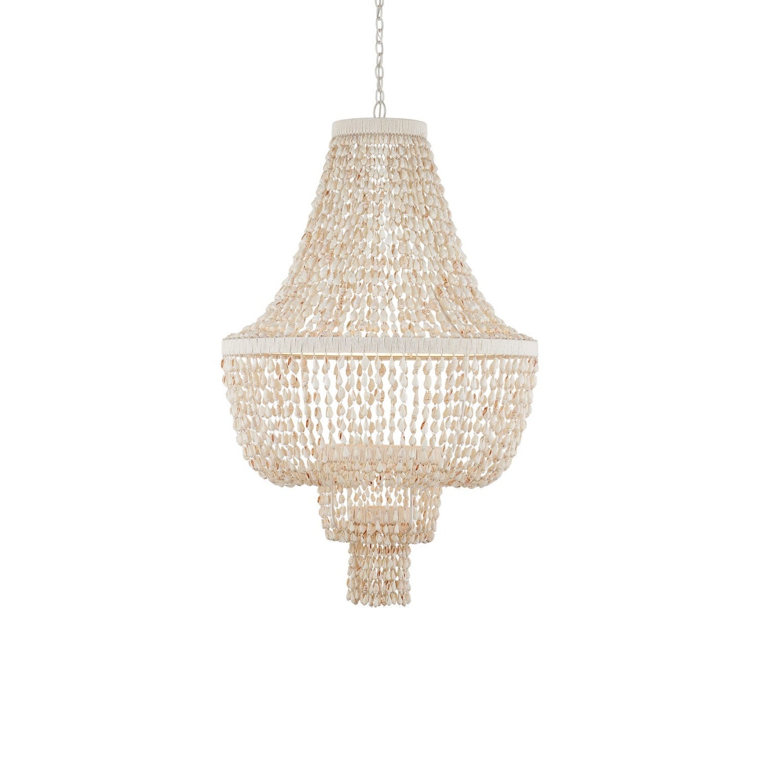 Currey and Company - 9000-1242 - LED Chandelier - Cybele Chandelier - Natural / Pearlized White / White
