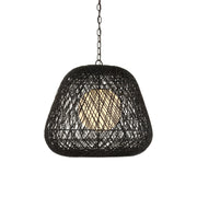 Currey and Company - 9000-1243 - One Light Pendant - Osbert Black Pendant - Black / Satin Black / White