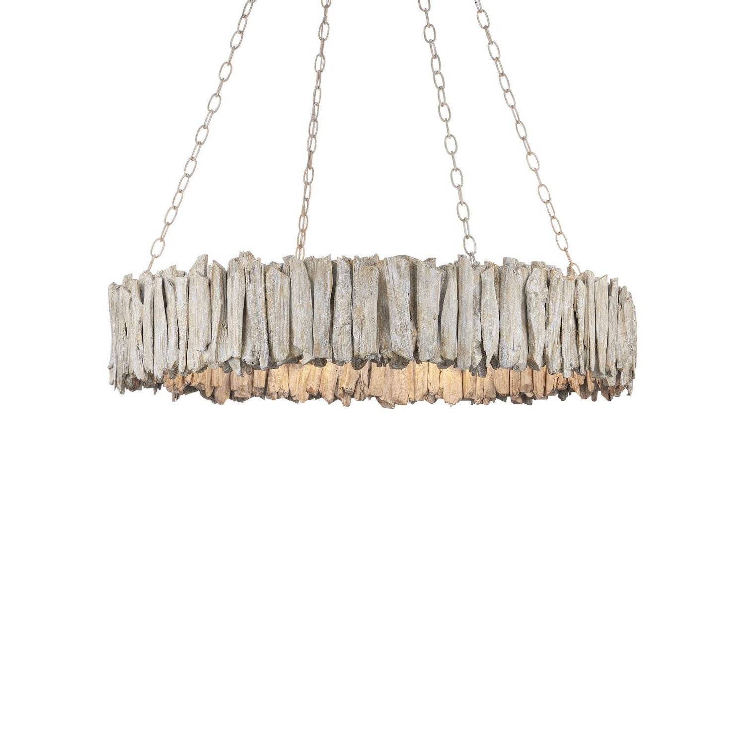 Currey and Company - 9000-1249 - Eight Light Chandelier - Driftwood Collection - Whitewash