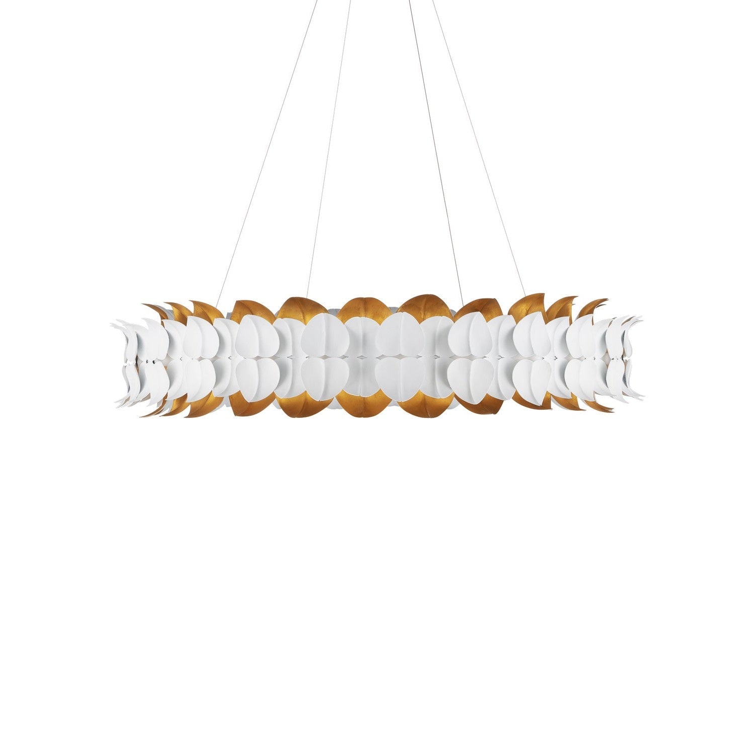 Currey and Company - 9000-1253 - LED Chandelier - Aventine Chandelier - Gesso White / Contemporary Gold