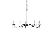 Currey and Company - 9000-1257 - Five Light Chandelier - Saxon Collection - Zanzibar Black