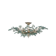 Currey and Company - 9000-1260 - Eight Light Semi-Flush Mount - Baobab Semi-Flush Mount - Contemporary Silver Leaf / Clear