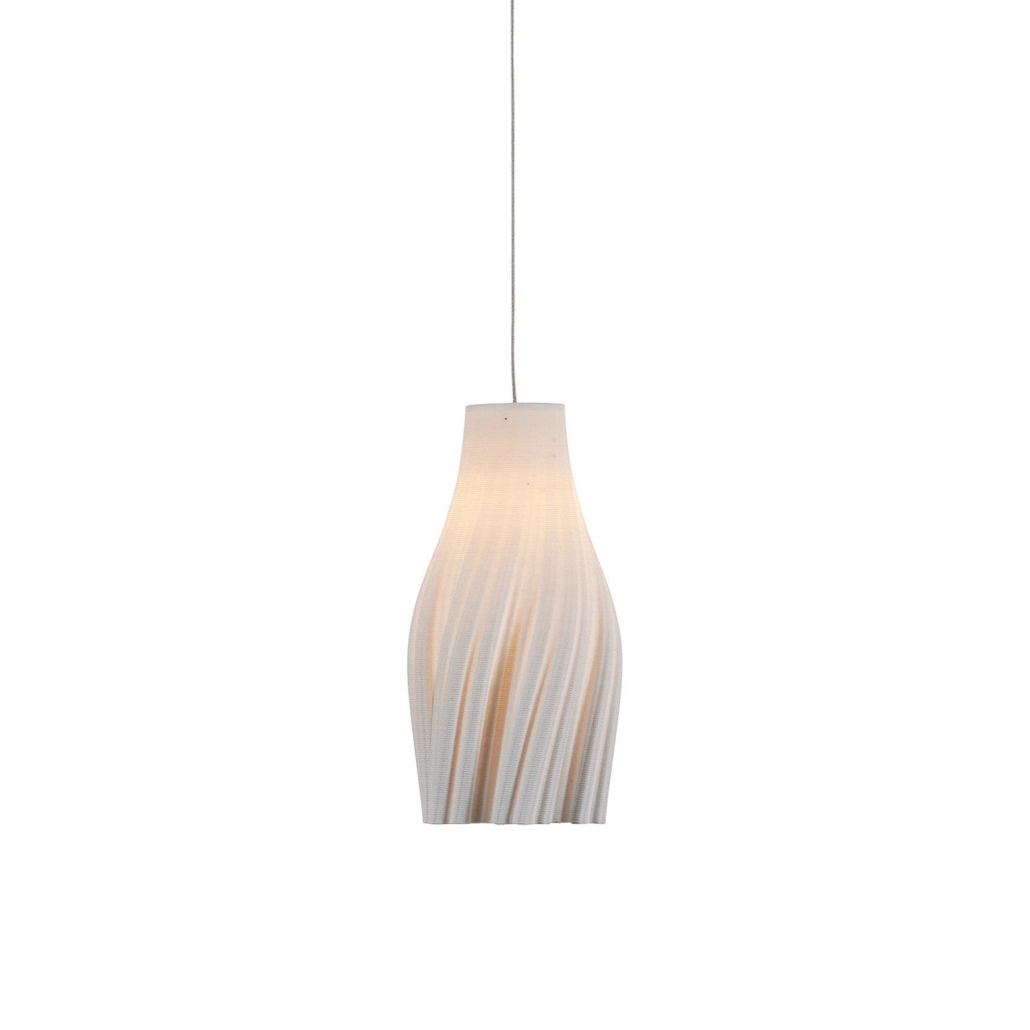 Currey and Company - 9000-1270 - One Light Pendant - Posh Collection - White / Silver