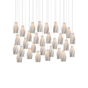 Currey and Company - 9000-1275 - 30 Light Linear Pendant - Posh Collection - White / Silver