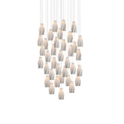 Currey and Company - 9000-1276 - 36 Light Pendant - Posh Collection - White / Silver