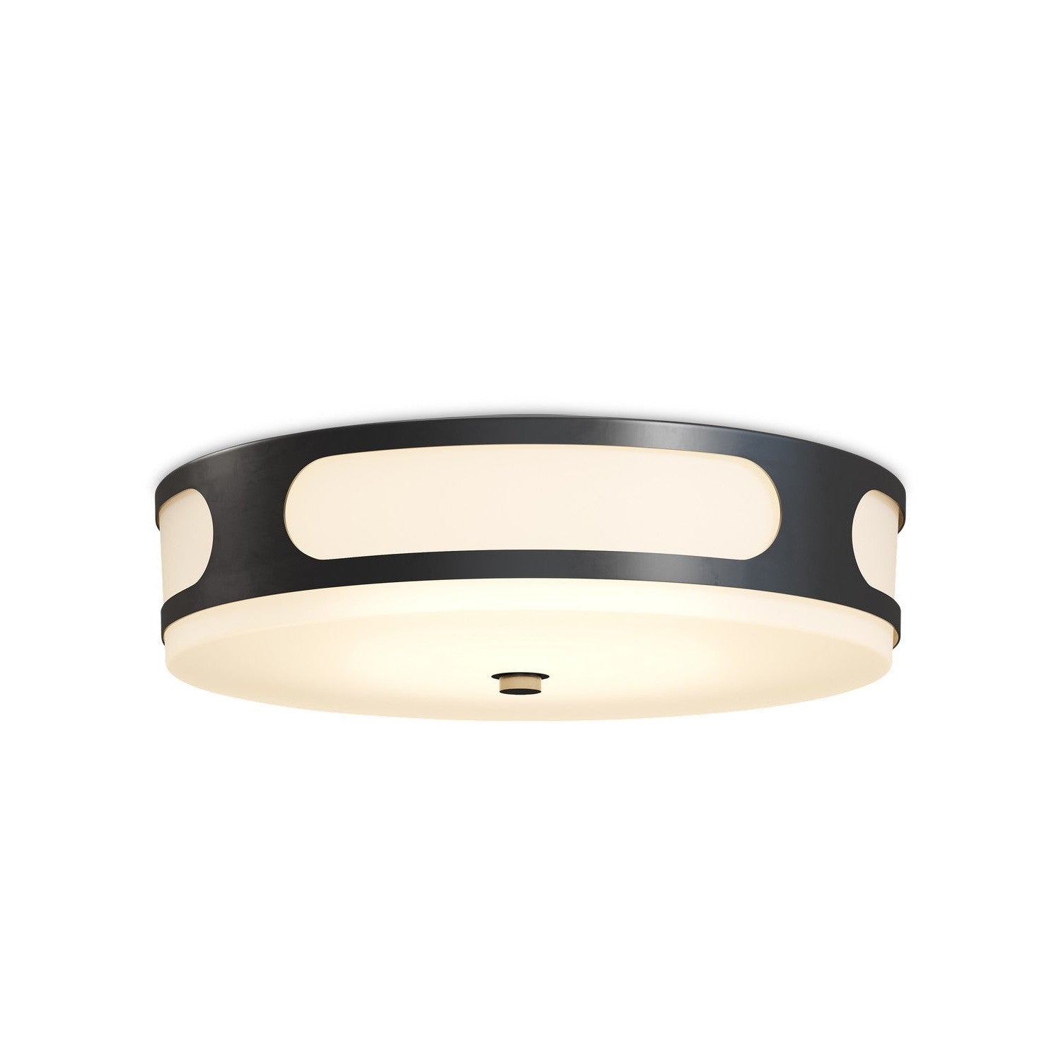 Currey and Company - 9900-0001 - LED Outdoor Flush Mount - Swale Collection - Black / White