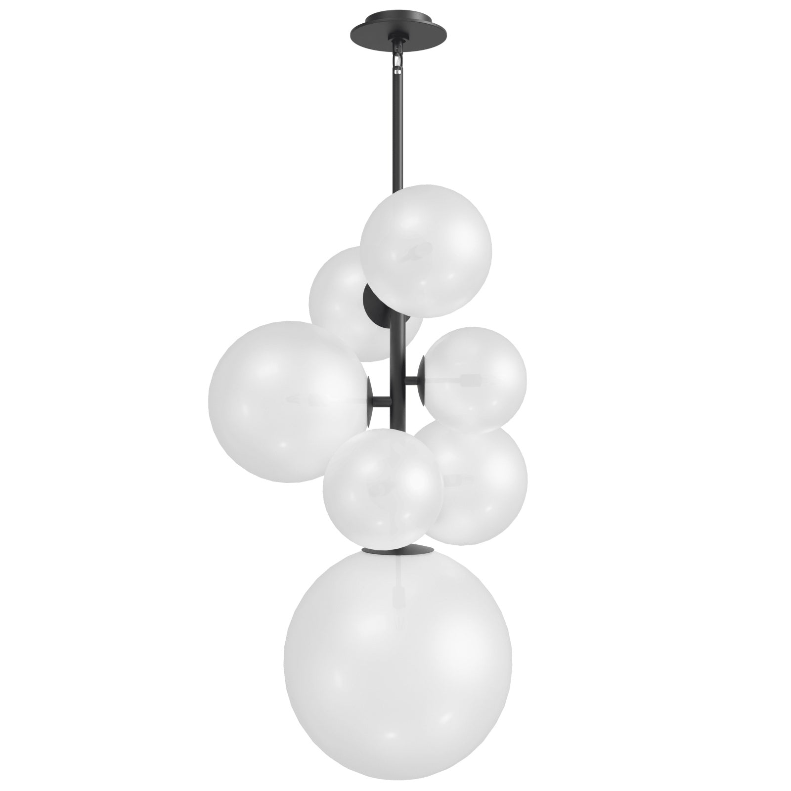 Avenue Lighting - HF4277-BK-WHT - Seven Light Pendant - Delilah - Black