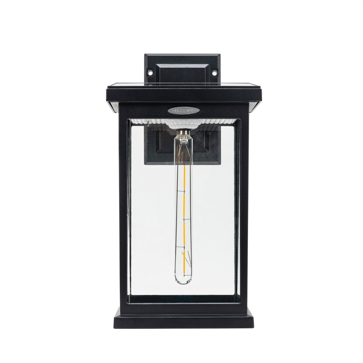 Gama Sonic - 130B50010 - One Light Wall Sconce - Modern Farmhouse - Black