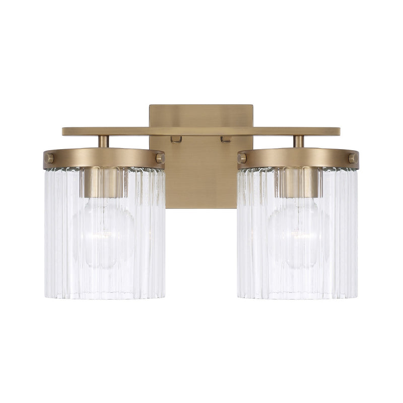 Capital Lighting - 156221AD-555 - Two Light Vanity - Vaughn - Aged Brass